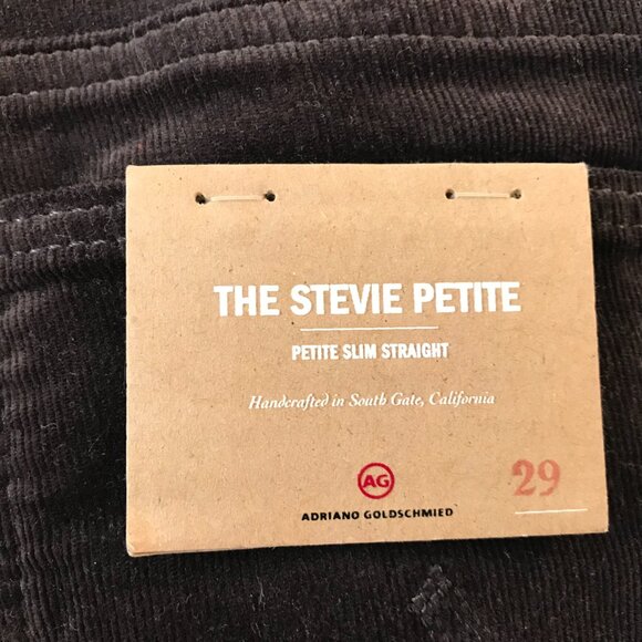 Anthropologie | AG Stevie Petite Slim Straight Dark Gray Cords 29P - Picture 9 of 11